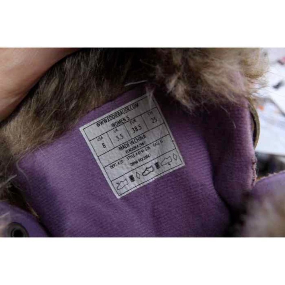 NWOB eddie bauer solstice 2.0 boots winter 200 gram faux fur snow hiking zip 8 - Picture 12 of 12